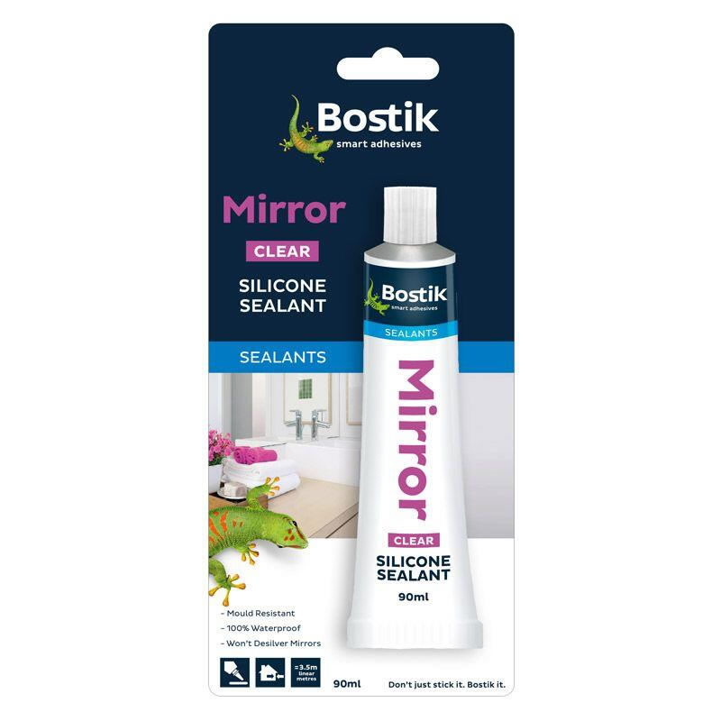 SEALANT - BOSTIK SILICONE MIRROR 90ML CLEAR